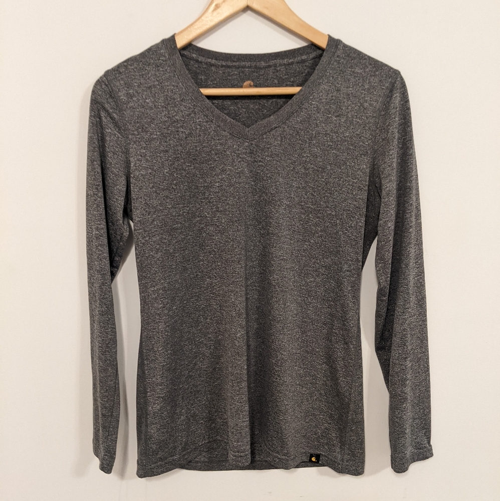 Carhartt Women's Grey Long Sleeve Performance Tee S